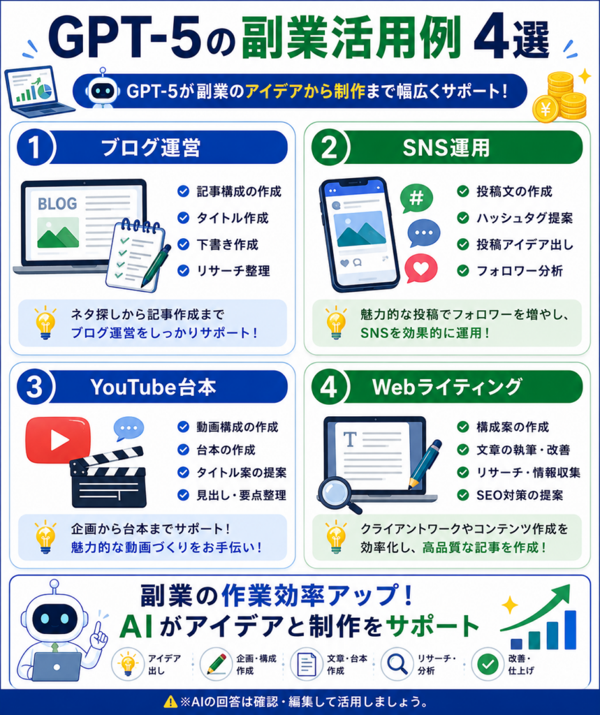 GPT-5の副業での活用例