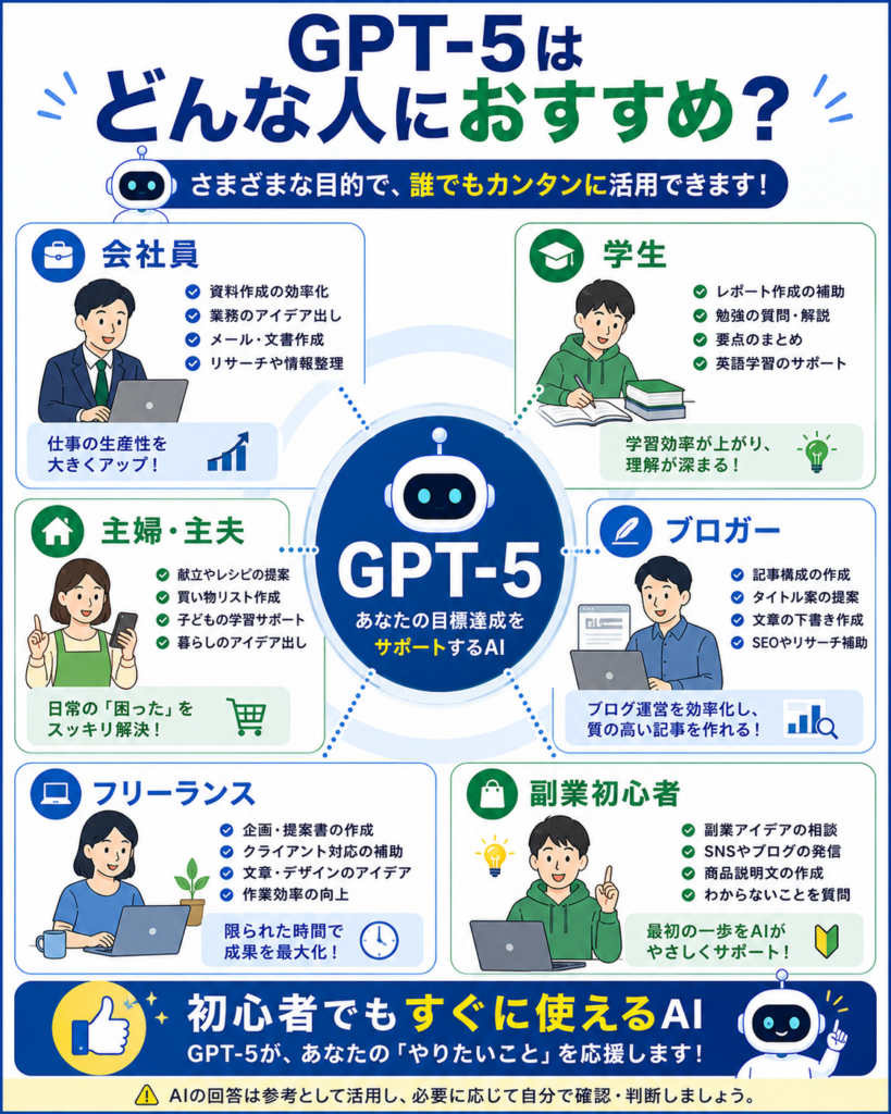 GPT-5がおすすめな人