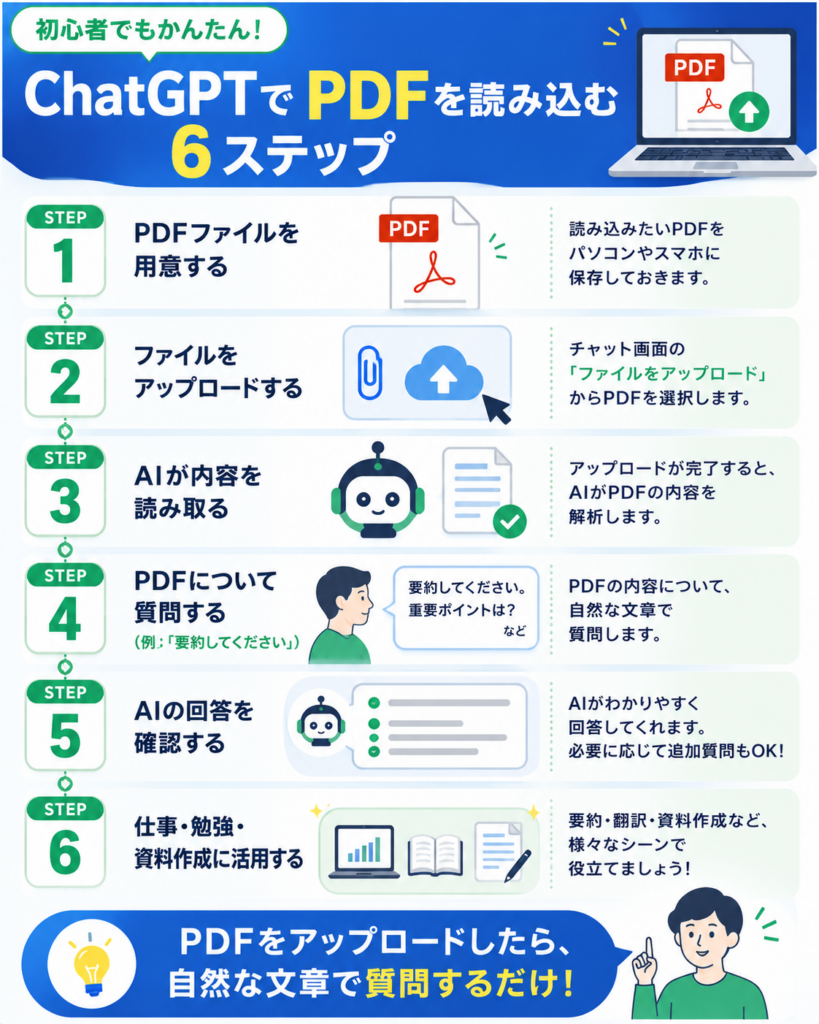 ChatGPTでPDFファイルを読み込む基本手順