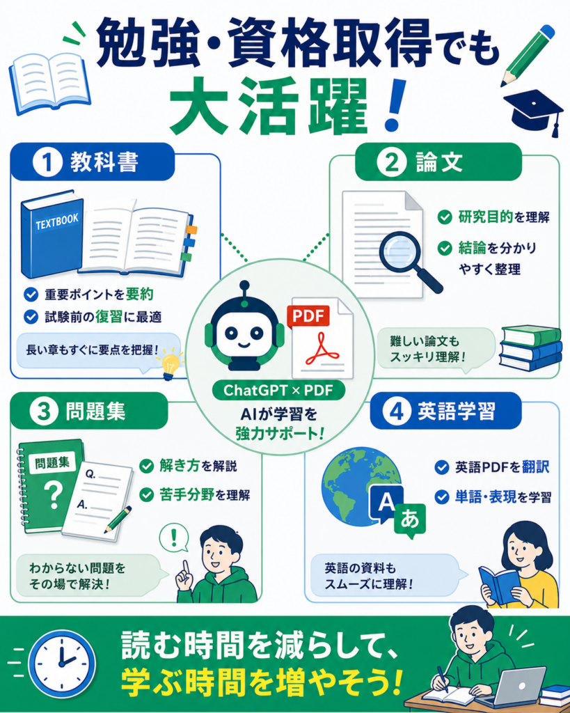 勉強や資格取得で役立つChatGPTのPDF活用例