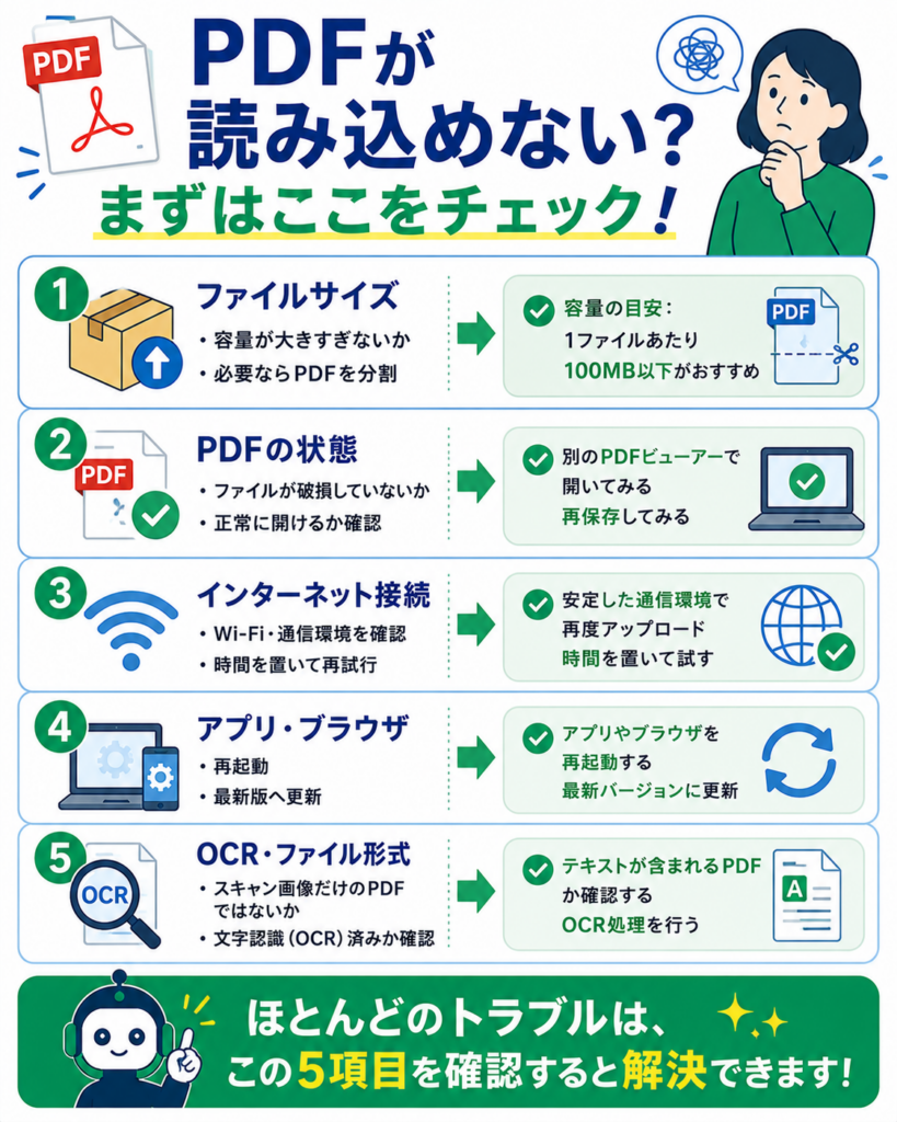 ChatGPTでPDFが読み込めないときの対処法