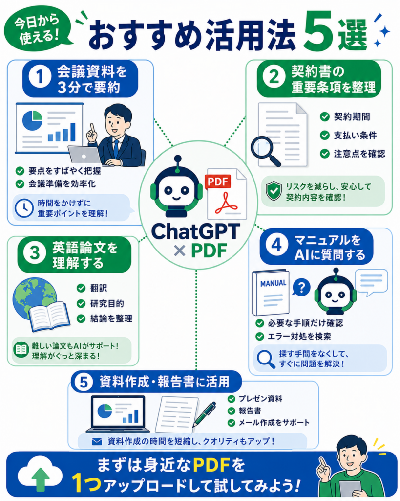今日から使えるChatGPTのPDF活用法5選