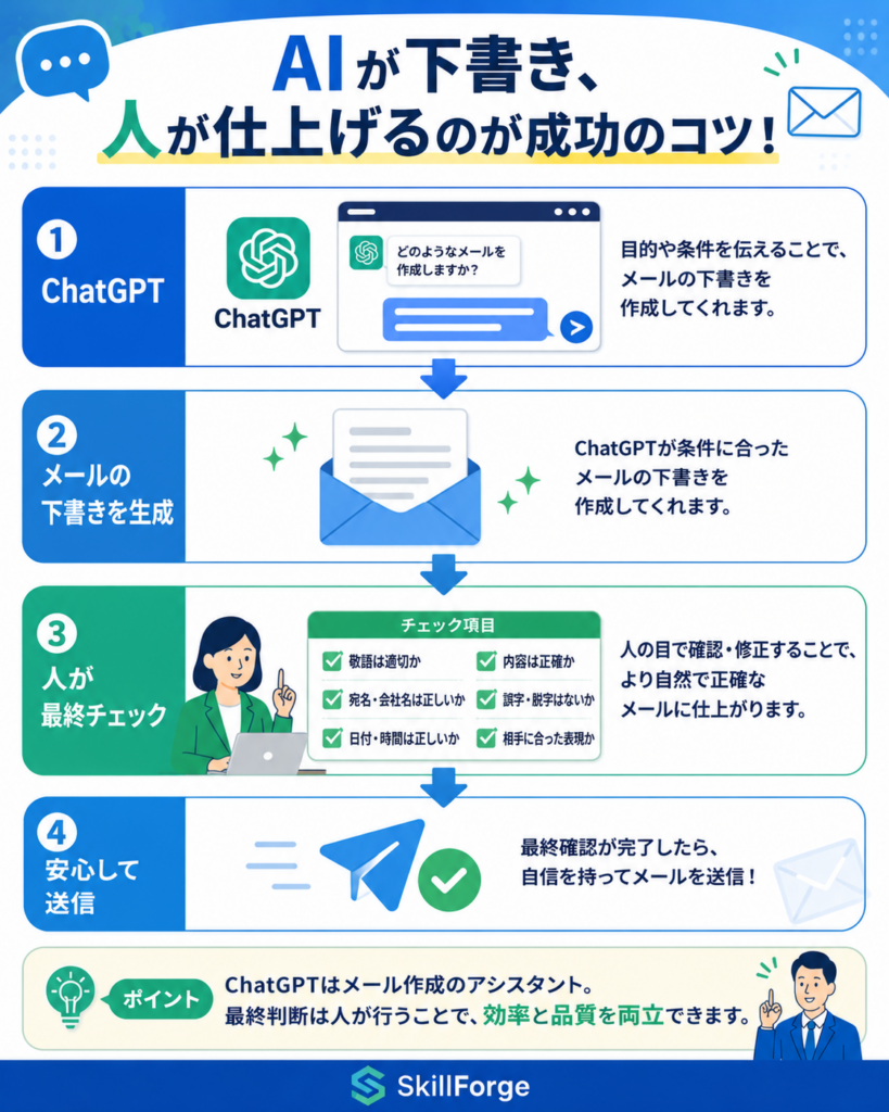 ChatGPTが作成したメール文章を修正する方法