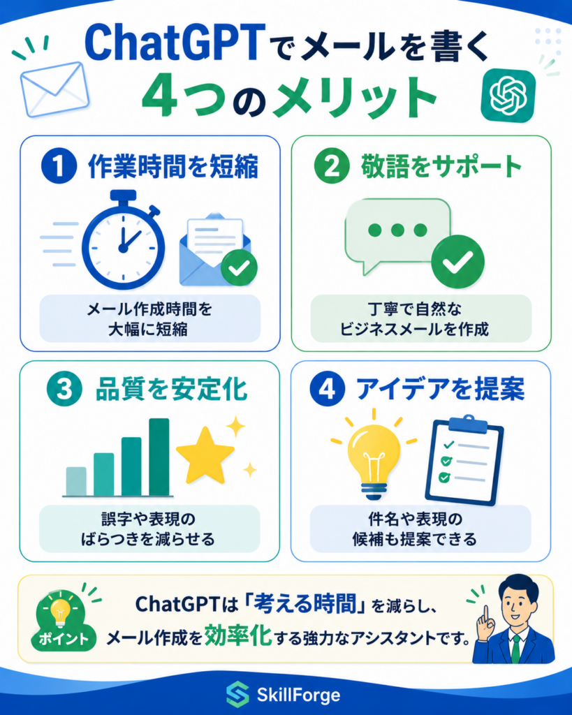 ChatGPTでメールを書くメリット