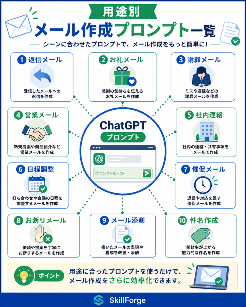 コピペで使えるメール作成プロンプト10選
