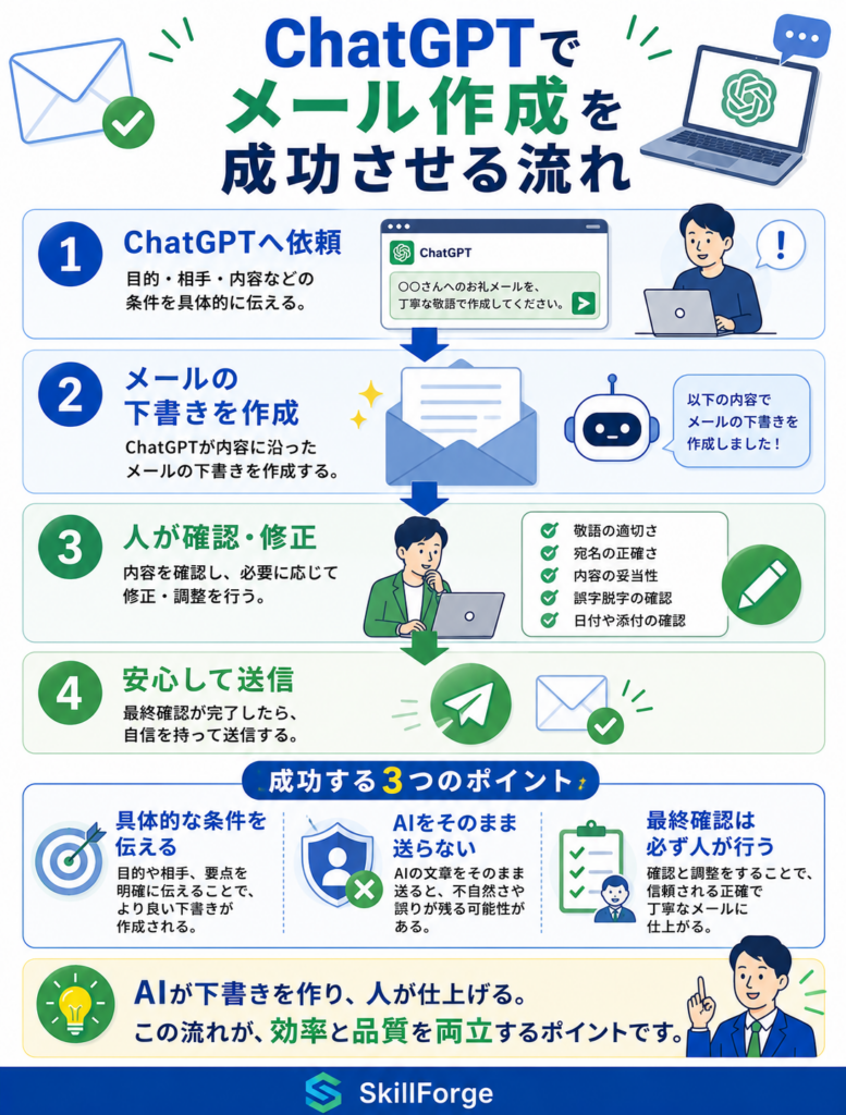 ChatGPTでメールを書く方法のまとめ