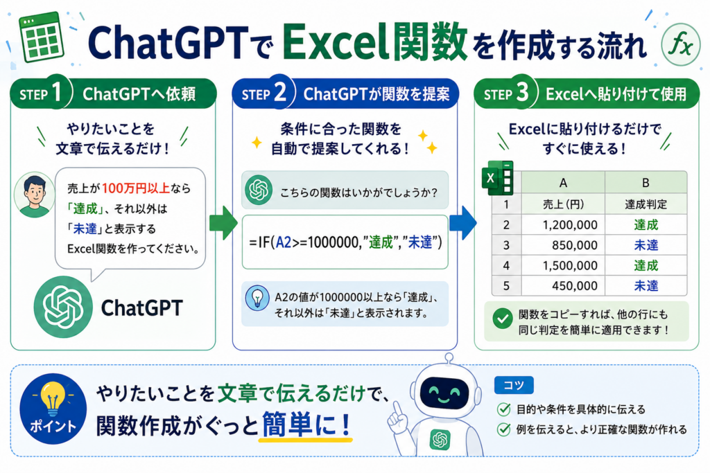 ChatGPTでExcel関数を作成する方法