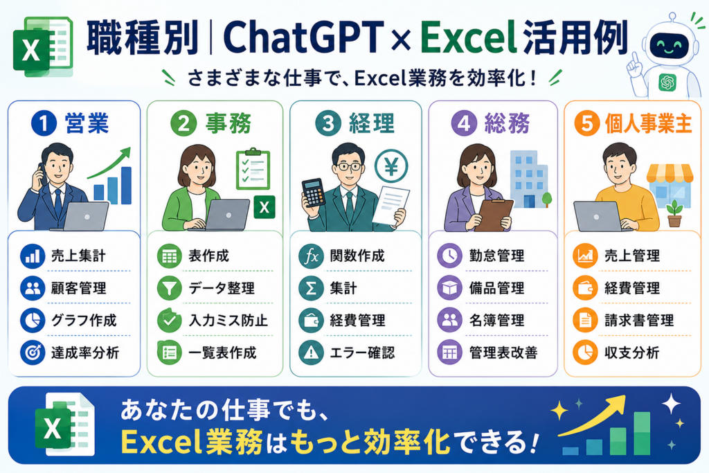 仕事で役立つChatGPTとExcelの活用例