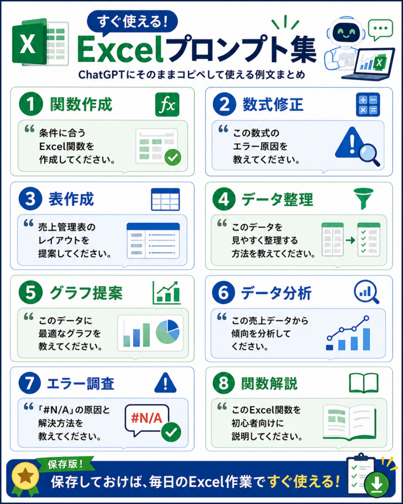 そのまま使えるExcel作業プロンプト集
