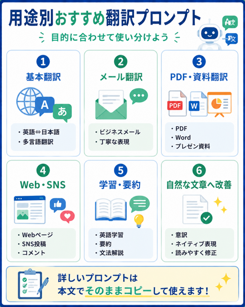 そのまま使える翻訳プロンプト10選