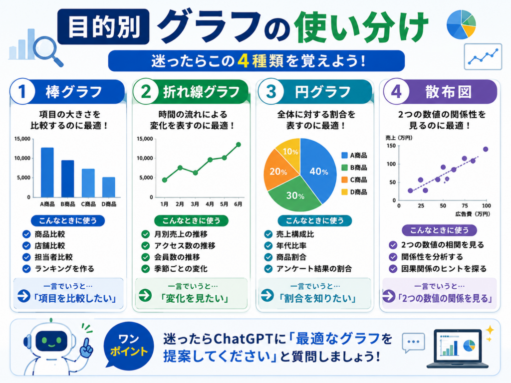 ChatGPTでデータに合ったグラフを作成する方法