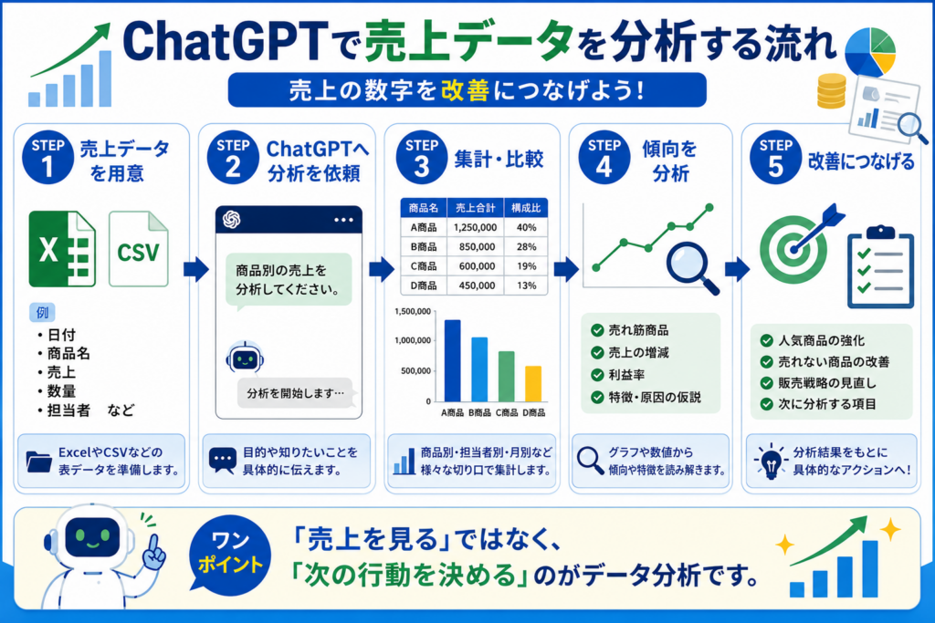 ChatGPTで売上データを分析する方法