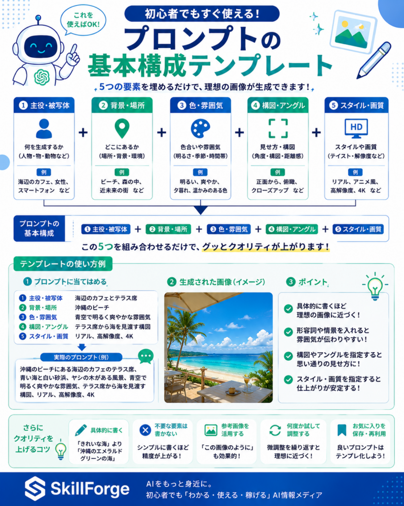 画像生成プロンプトの基本構成