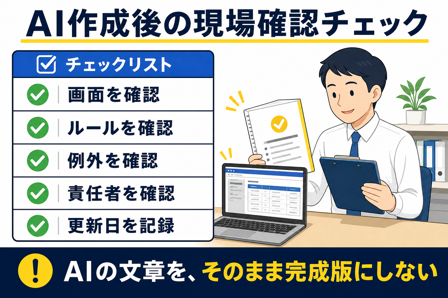 AI作成後に人が確認するチェック項目